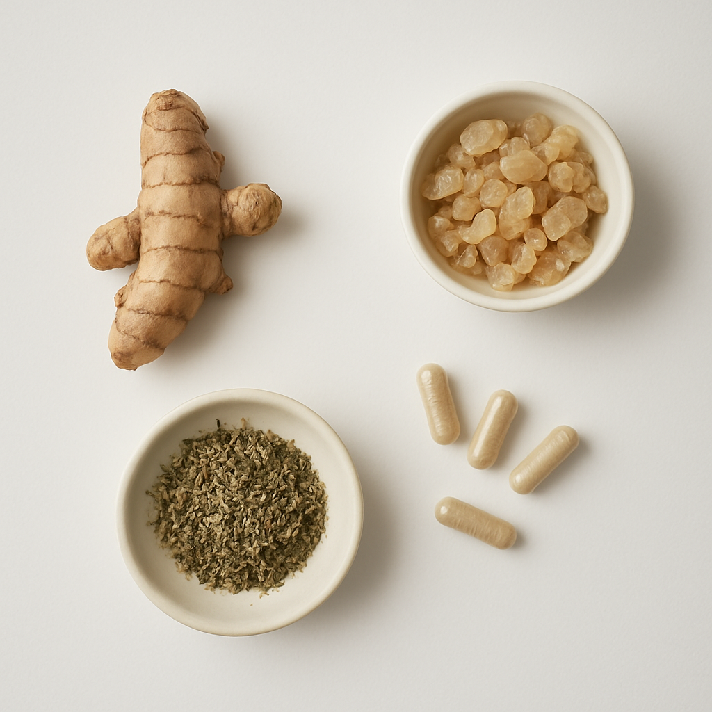 DailyVitalin luonnolliset ainesosat aseteltuna